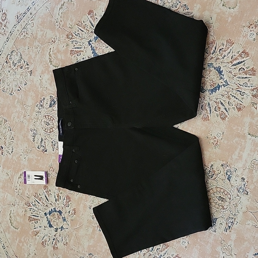 Calvin Klein jet black jeans stretch classic 5 pocket style cotton blend 14 NEW…